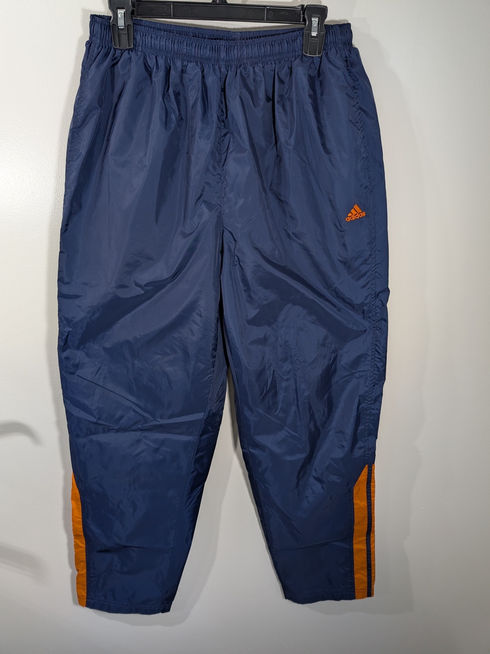 Adidas Women's Navy Track Pants with Orange Accents